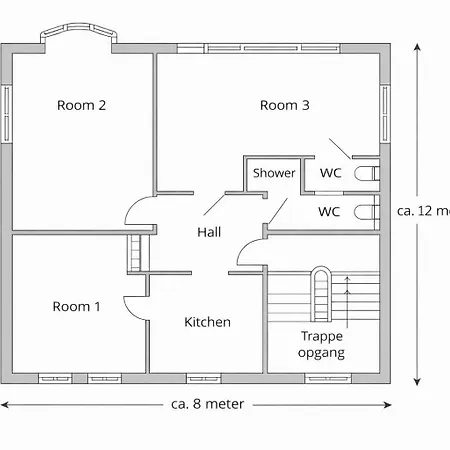 Jp 2 - Faelles Kokken Og Bad Apartmán